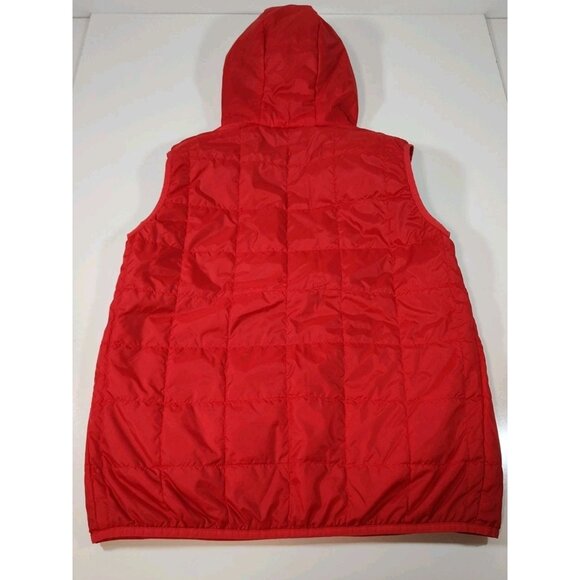 Cotopaxi Teca Calido Hooded Vest Womens L Full Zip Reversible Packable RedHotSun - Picture 9 of 12